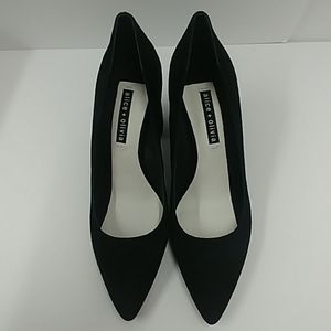 Alice + Olivia Demetra Black Suede Pump Size 10 M
